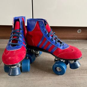 Vintage 1980s style disco roller boots