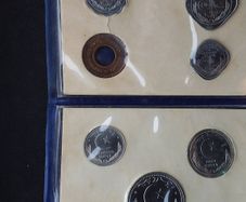 Rare Vintage 1948 Pakistan Mint Coin Set - Official Lahore Mint, Blue Wallet