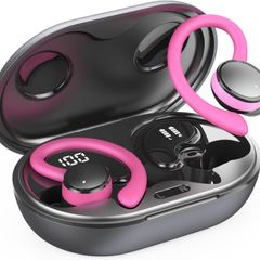 Matast B02 Bluetooth 5.4 Headphones, 4 ENC Noise Cancelling Mics, In-Ear, HiFi Stereo, 50 Hours Playtime, IP7 Waterproof, Dual LED Display