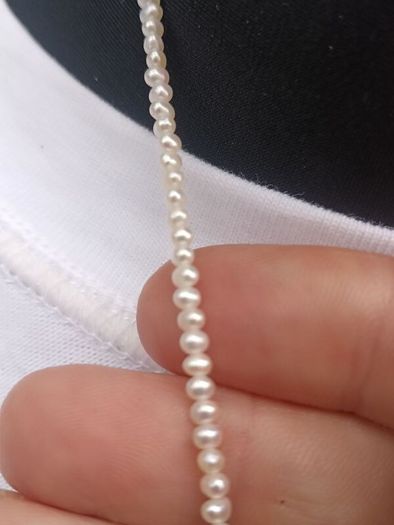 Suarti Branded Baroque Pearl Necklace on Sterling Silver Closures
