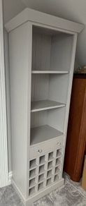 Solid oak cabinet with wine rack