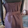 River Island Chocolate Brown Satin Effect Midi Dress, Size 8 Image 9