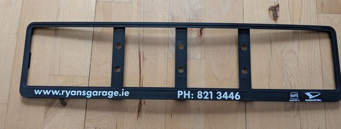 Car registration plate holder