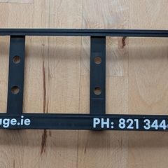 Car registration plate holder
