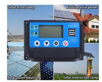 Solar Charge Controller 10A LCD Dual USB
