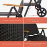 BRAND NEW Rattan Sun Lounger Beach Chair Adjustable Deck Chair Folding Loungers Outdoor Furniture Image 6