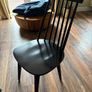 Set of 2 Black Windsor Solid-Wood Dining Chairs Image 4