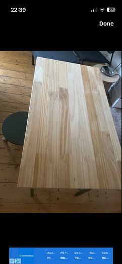 Ikea desk folding with 2 stools