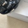 Michael Kors Black Patent mid heal pumps with silver edged bow Image 2