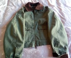 New Look Khaki Cropped Jacket Size 6