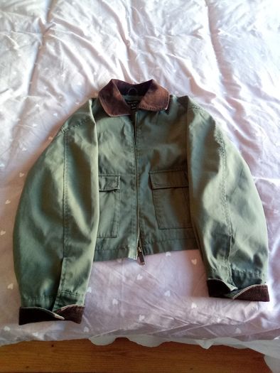New Look Khaki Cropped Jacket Size 6