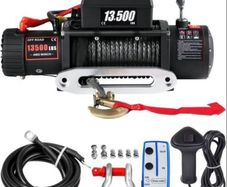 13500lbs Electric Synthetic Rope Winch 12v Recovery Truck Roller