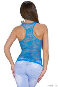 Top with lace back and rhinestones size xs-s