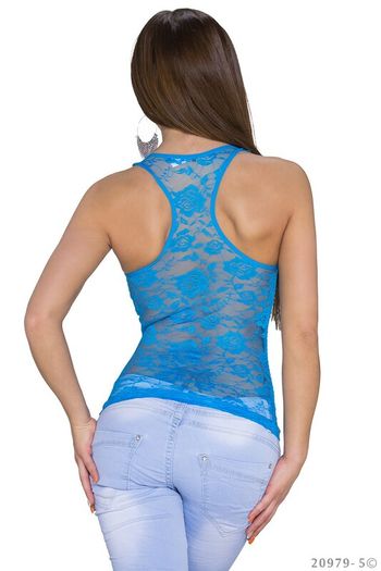 Top with lace back and rhinestones size xs-s