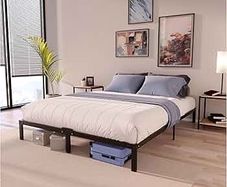 Double Bed Frames Metal 120x200 with Storage 35cm - Sturdy and 20min Easy Assembly Bed Frames - Large Storage
