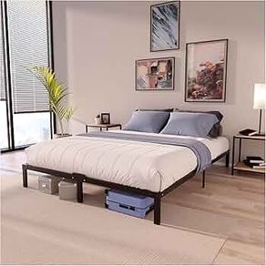 Double Bed Frames Metal 120x200 with Storage 35cm - Sturdy and 20min Easy Assembly Bed Frames - Large Storage