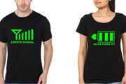 Love Power And Signal Couple T-shirts Great Gift Present For Valentines Day Idea
