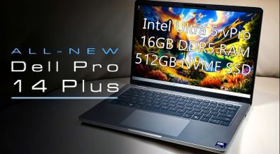 Dell Pro 14 Plus laptop, NEW, warranty untill 2029