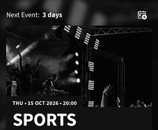 Sports - The Band - 8pm 15th of Oct