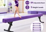 Adjustable Gymnastics Balance Beam for Kids 8ft Purple
