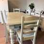 Solid Pine Country-Style Kitchen Table & 6 Chairs Image 3
