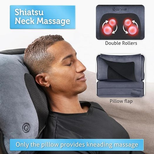 Massage Mat with Heat Pad,Full Body Massage Bed with Shiatsu Neck Massage Pillow,10 Vibrating Motors & 4 Heating Pads for Back Relief,Massagers for Neck & Back,Gifts for Women,Men