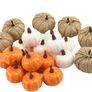 Autumn Decorations 22 Pcs Artificial Pumpkins Set Assorted Faux Harvest Pumpkins for Halloween Fall Wedding Thanksgiving Seasonal Holiday Pumpkin Ornament(Multi) Image 2