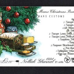 1994 Isle of Man UK2/ 20 units Manx Christmas Bunloaf Method (Siemens - S30 (Module 34)) Phone Card