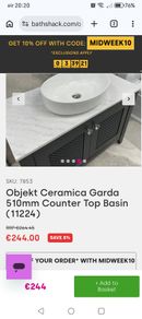 Brand new bathroom sink