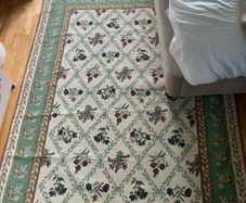 New rug flat woven large pink green Carolyn Donnelly Dunnes