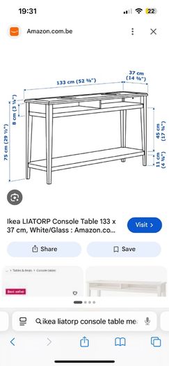 LIATORP Ikea Console Hall Table