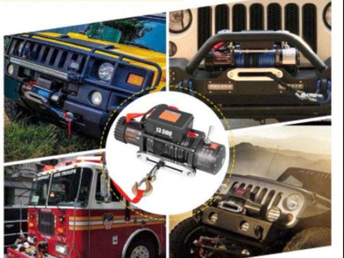 13500lbs Electric Synthetic Rope Winch 12v Recovery Truck Roller