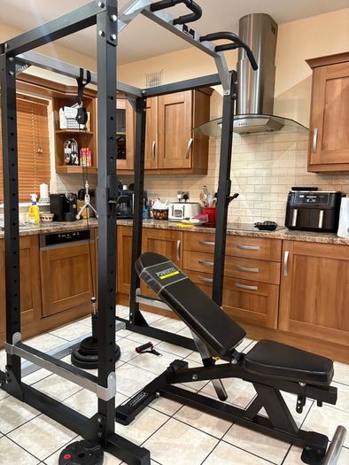 Heavy Duty Squat Power Rack (rated To Hold 350kg!) Gym Weight Set, Bench Bars, Weights, Cable System!!!