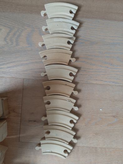 Assorted Brio type toy train track