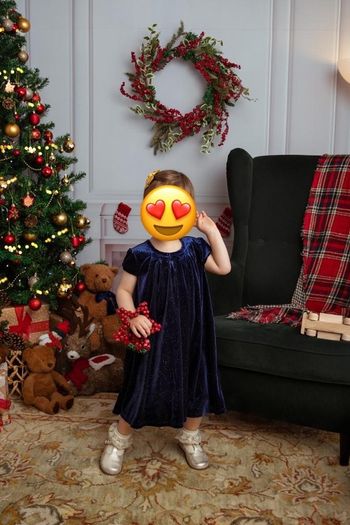 Monsoon velvet dress 18-24 months Christmas