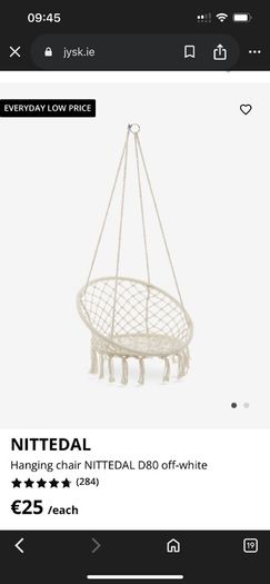 Hanging Chair Jysk brand new in box