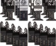 NEW 20 Pcs Mix Oscillating Saw Blades, Professional Wood/Metal Universal Multitool Quick Release Saw Blades Fit Fein Multimaster, Ryobi, Milwaukee