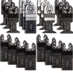 NEW 20 Pcs Mix Oscillating Saw Blades, Professional Wood/Metal Universal Multitool Quick Release Saw Blades Fit Fein Multimaster, Ryobi, Milwaukee
