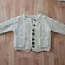 Caraigdoon caraig donn Irish wool beige creamy jumper cardigan XS Image 2