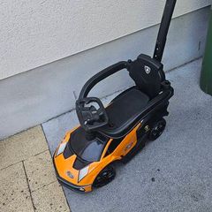 Lamborghini Car 2-in-1 Push-Along Ride On Orange