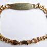 Vintage 18K Yellow Gold Plated Engravable Panther Link ID Bracelet 7.5" Image 6