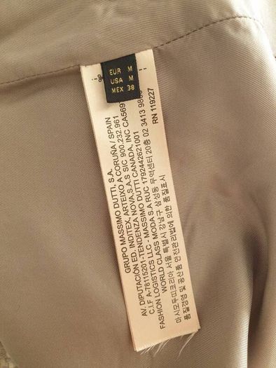 Massimo Dutti Wool Rich Coat Size Medium