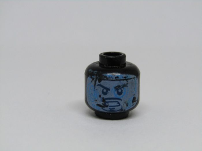 LEGO Iron Man Minifigure Marvel Avengers Super Heroes Minifigure Head This is A Prototype Error Test Print Printed On The Wrong Colour Head Black Head Rare And Hard To Find