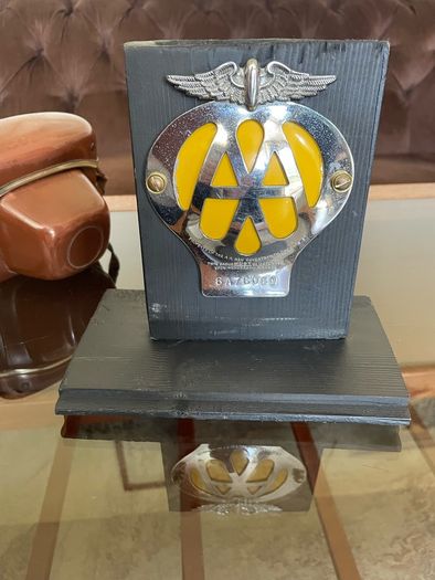 Classic AA Automotive Association Car Members Badge Mid 20th Century 1957 to 1959
