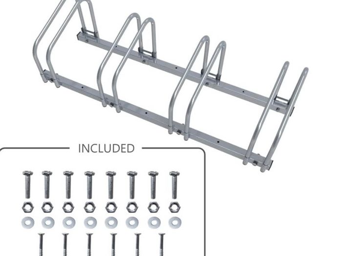 4 Bike Stand Floor or Wall mounted bike rack for garage Bicycle Parking rack Cycle Storage Locking Stand (FREE POSTAGE)