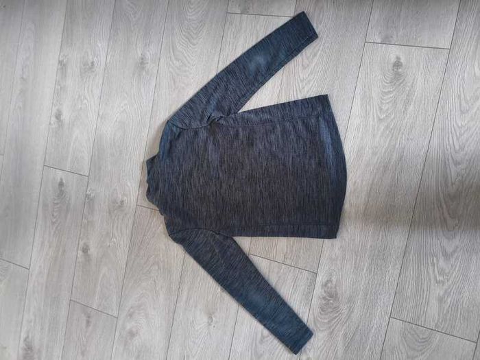 Grey marl quarter-zip sports top