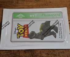 UK BT Phonecard BTA-153 "Toy Story - Rex", 1996, mint in wrapper, No 6 of 6 - free standard postage
