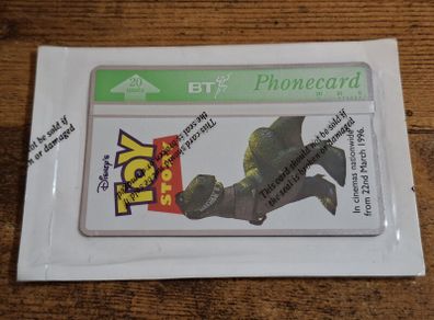 UK BT Phonecard BTA-153 "Toy Story - Rex", 1996, mint in wrapper, No 6 of 6 - free standard postage
