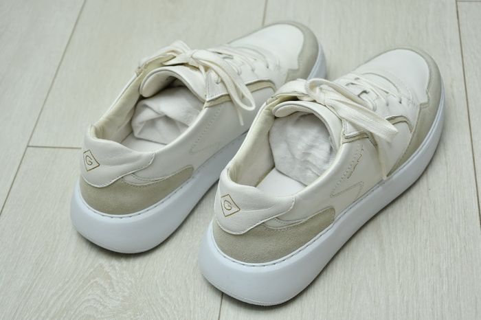 Gant Custly White Suede & Leather Sneakers, Size EU 40 (UK 6.5)