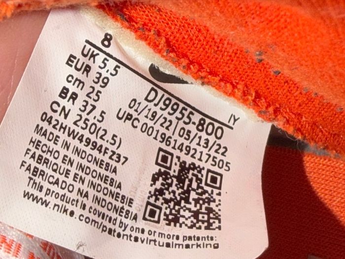 Nike Dunk Low Patent Halloween Orange/Black UK 5.5 / EU 39